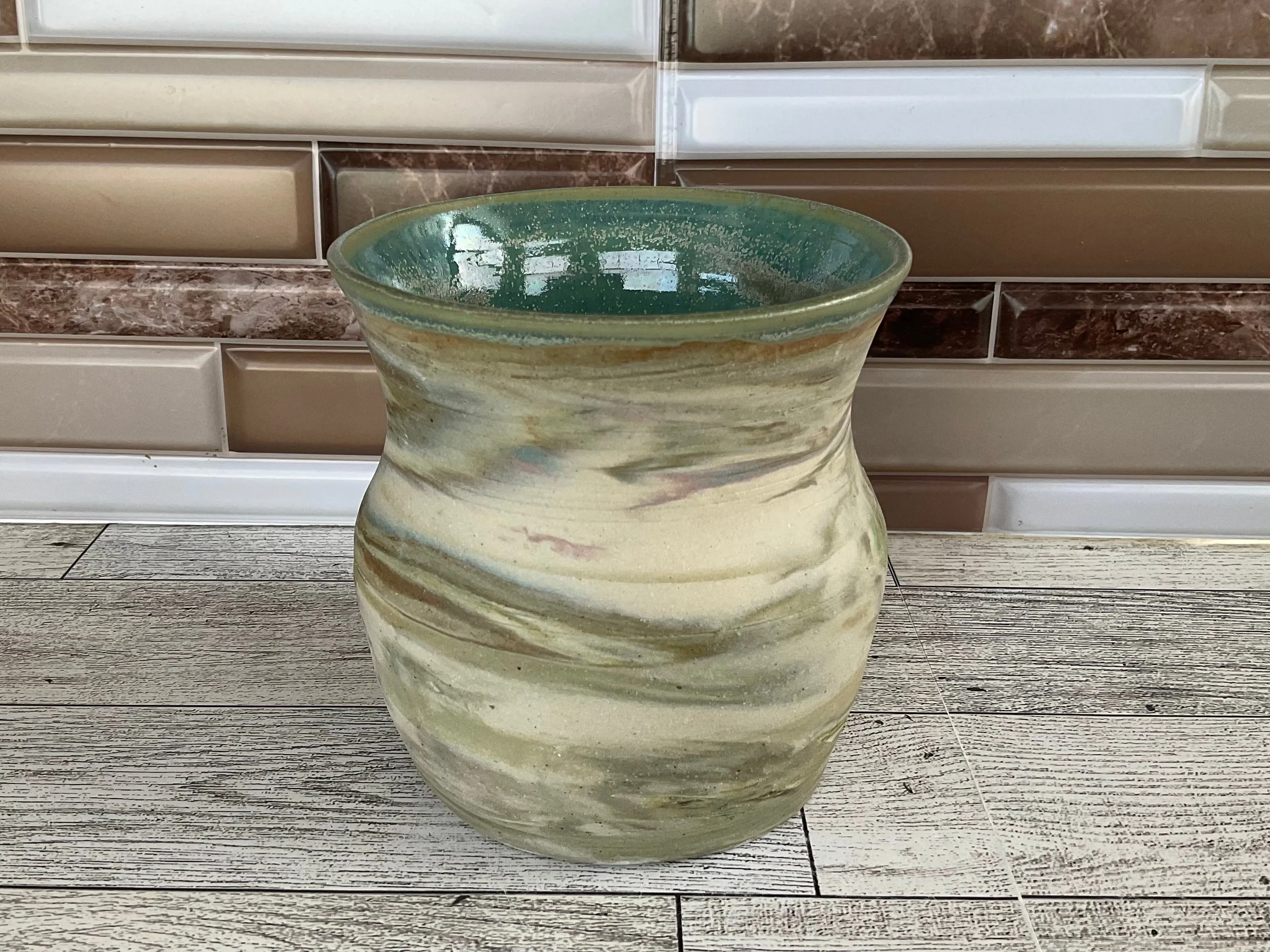 16 oz Blue Marbled Ceramic Mug
