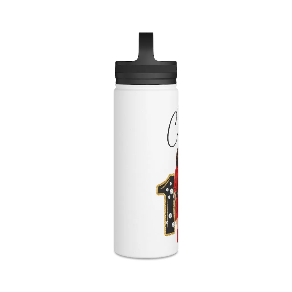18oz. Stainless Steel Water Bottle, Handle Lid