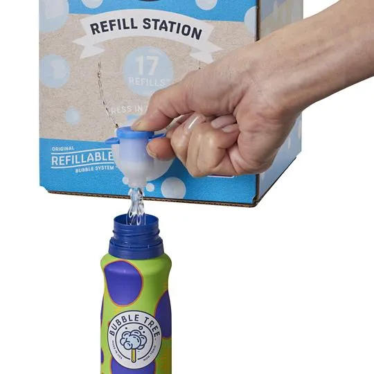 2 Pack Refillable Bubble Bottles & 1 Liter Refill Bubble Solution