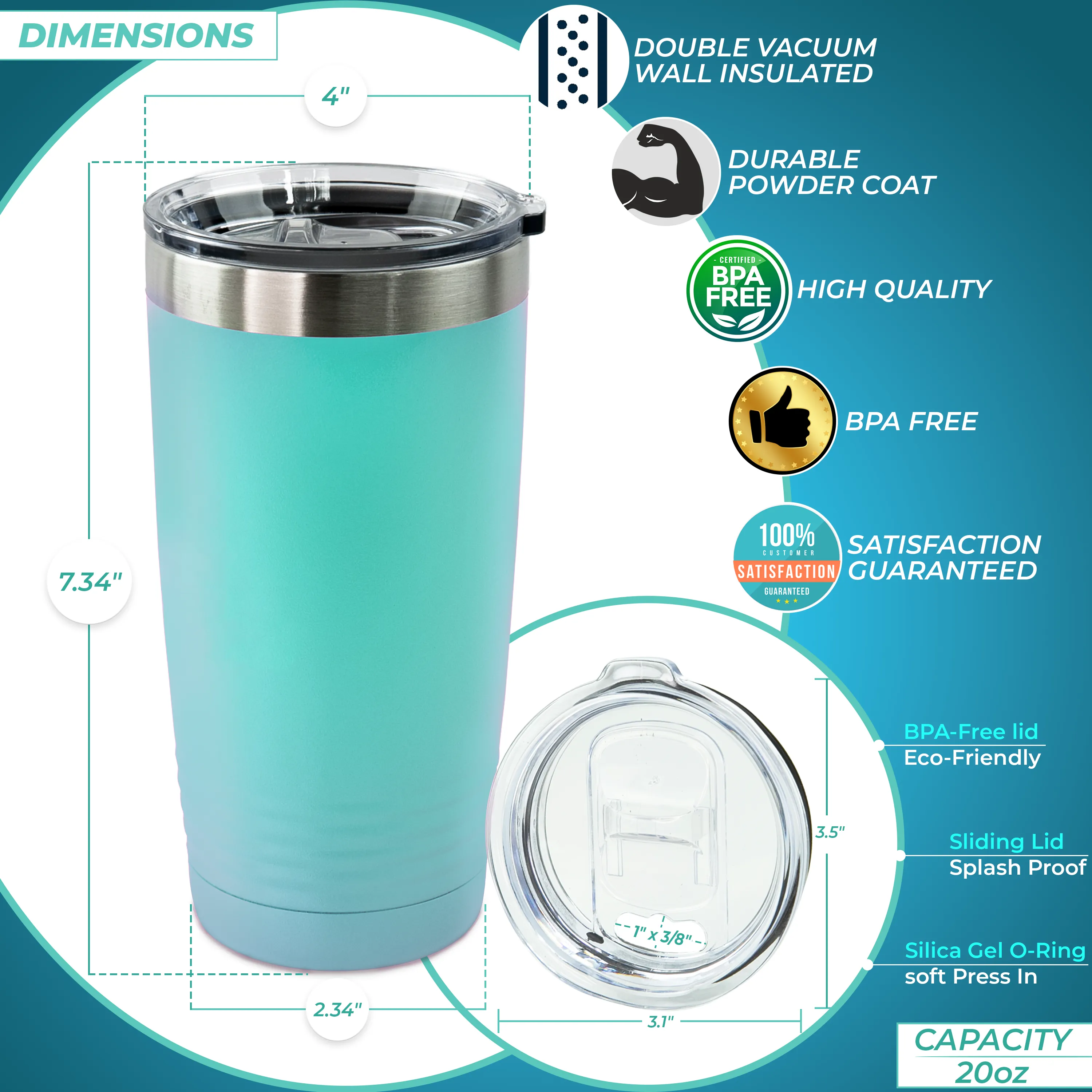 20oz Stainless Steel Travel Drinkware