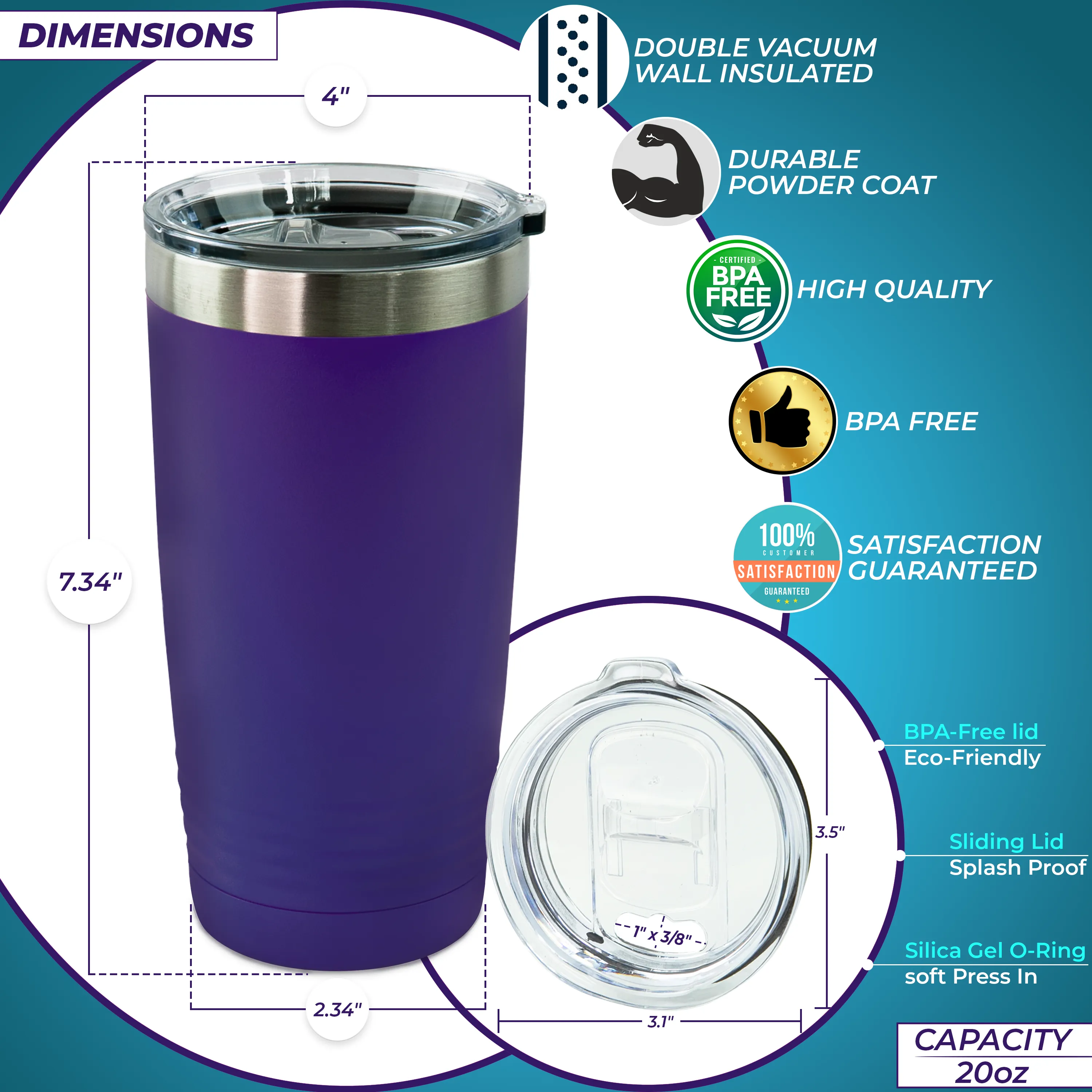 20oz Stainless Steel Travel Drinkware
