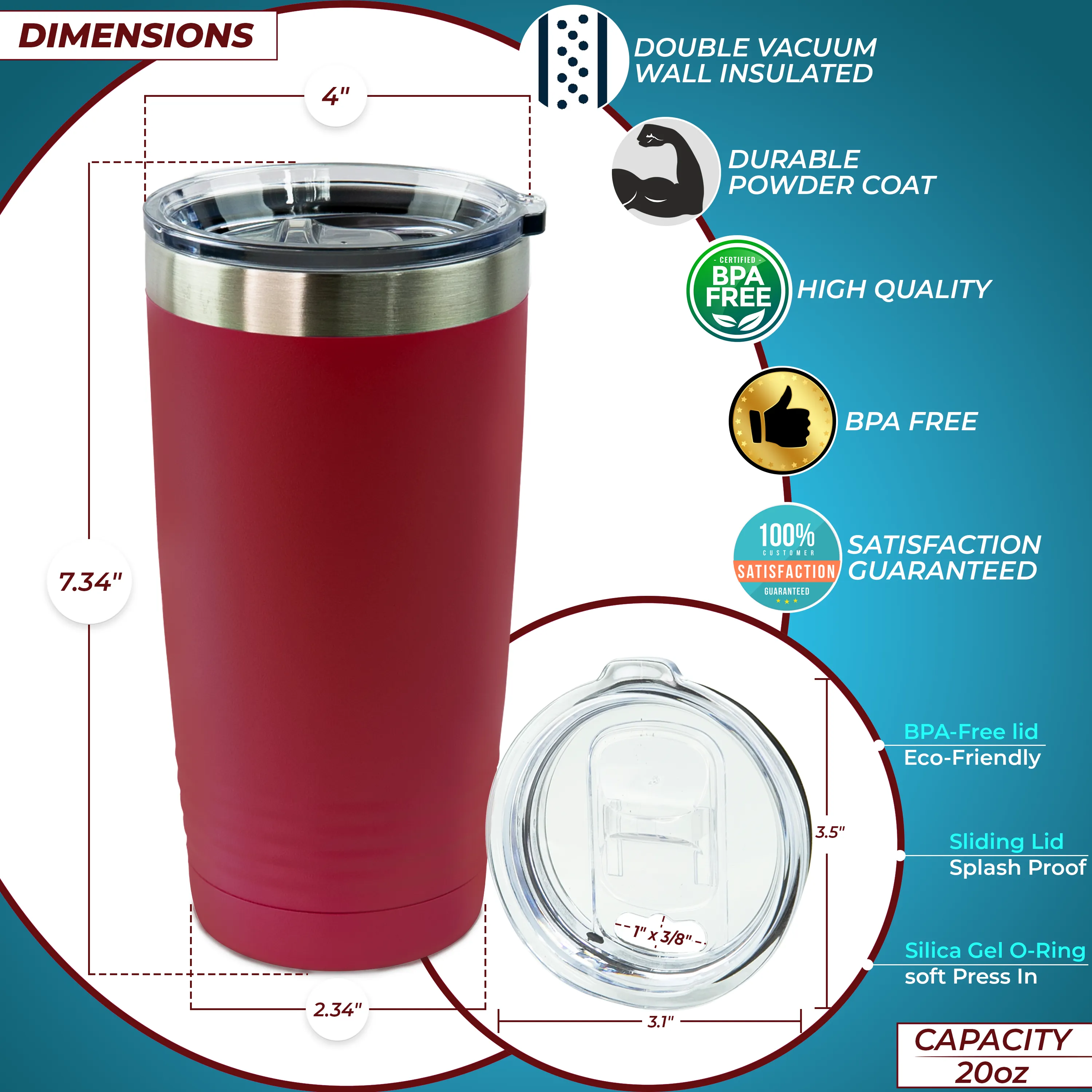 20oz Stainless Steel Travel Drinkware