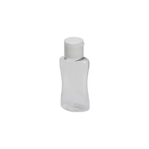 250ml PET Curve Bottle Clear Plastic with Flip Lid Nu Ware