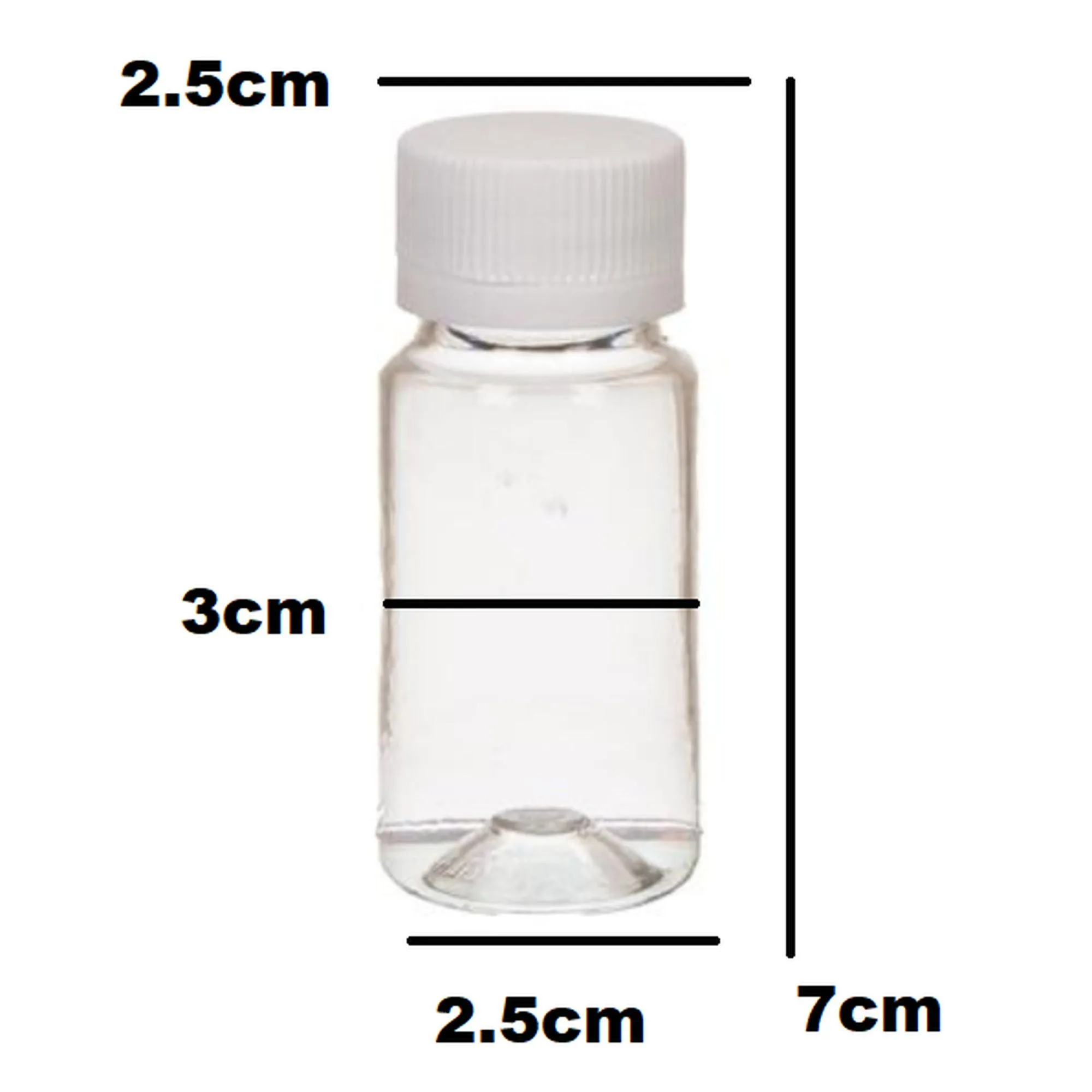 30ml PVC Plastic Bottle Round Clear 10pack
