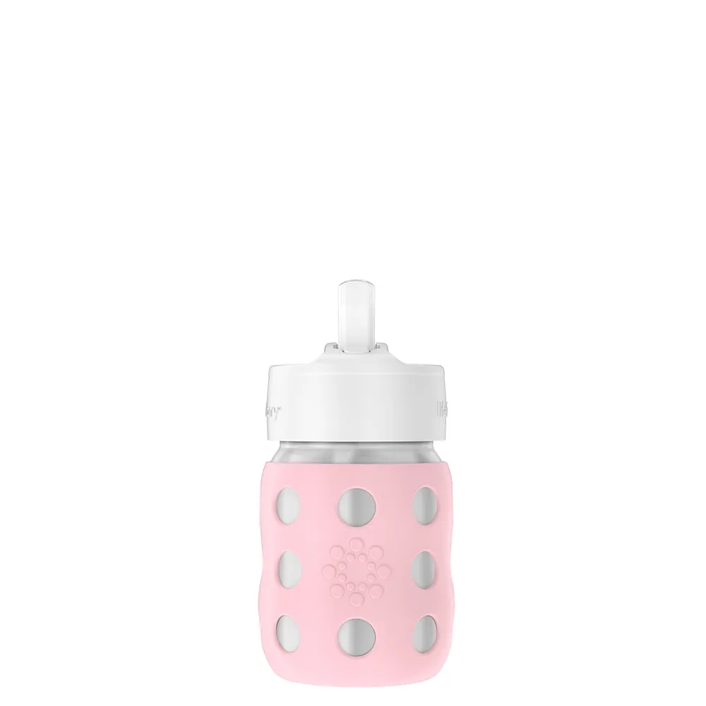8oz Stainless Steel Baby Bottle Pivot Straw Cap