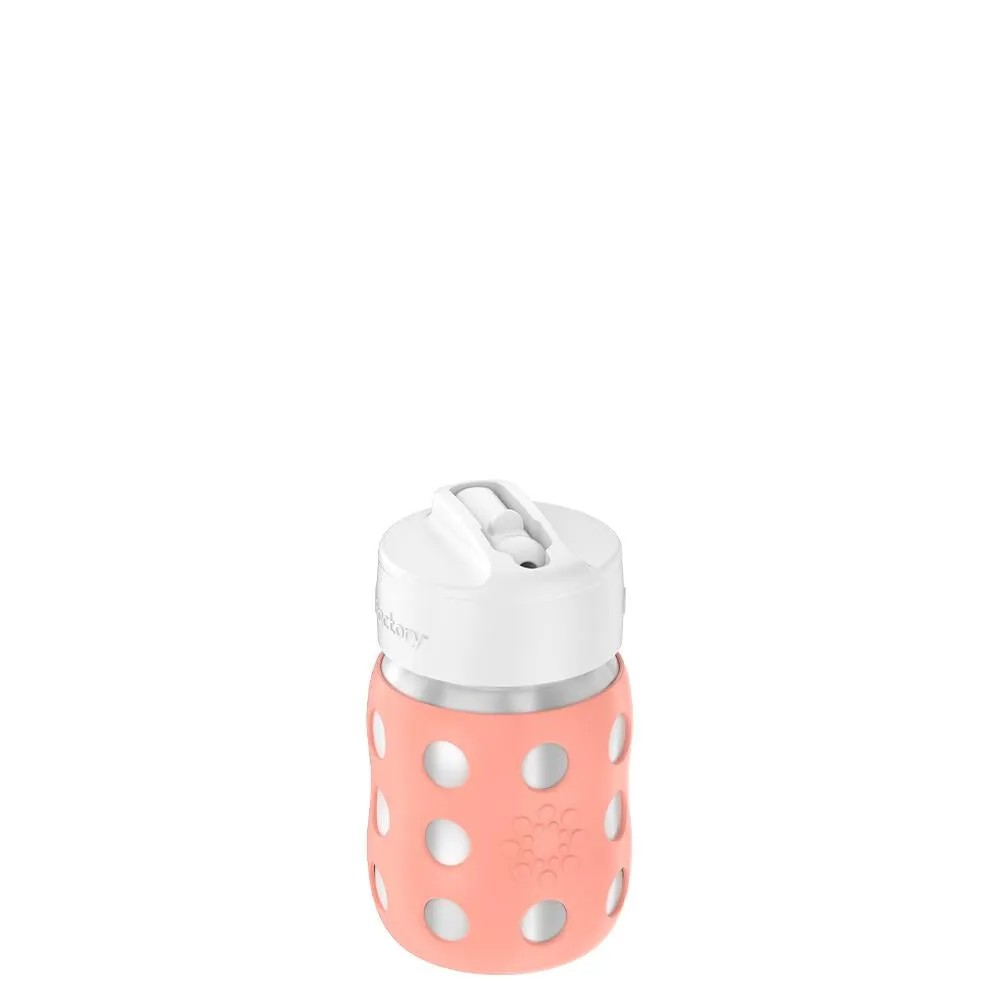 8oz Stainless Steel Baby Bottle Pivot Straw Cap