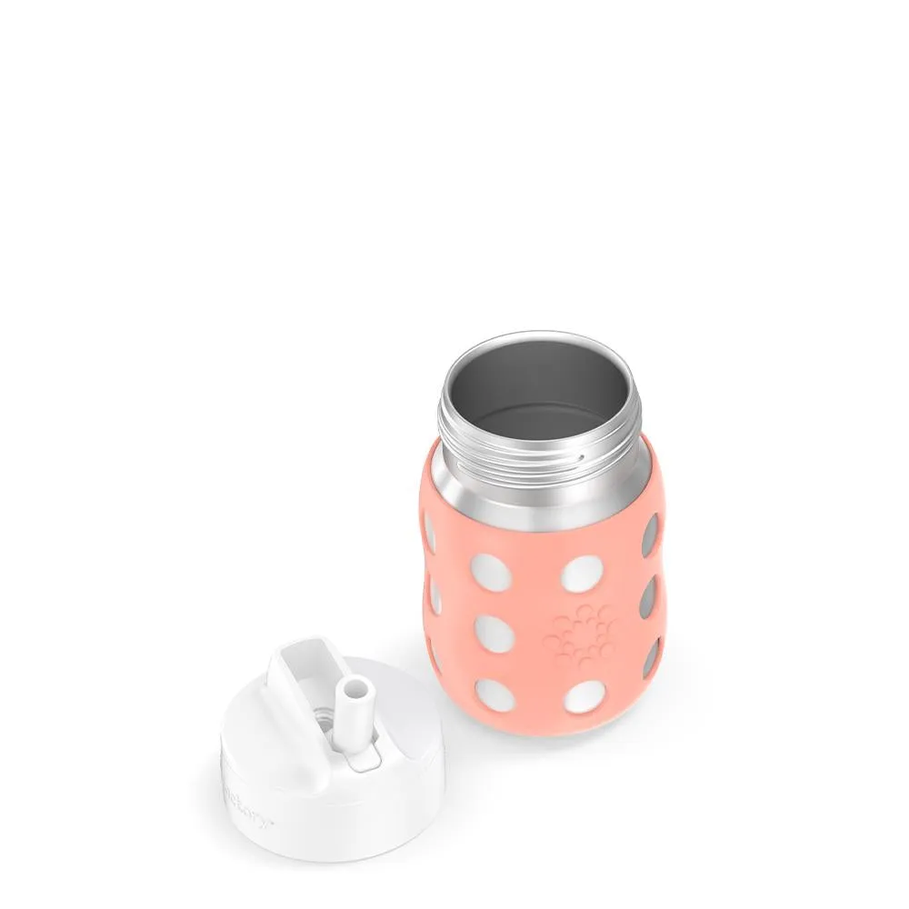 8oz Stainless Steel Baby Bottle Pivot Straw Cap