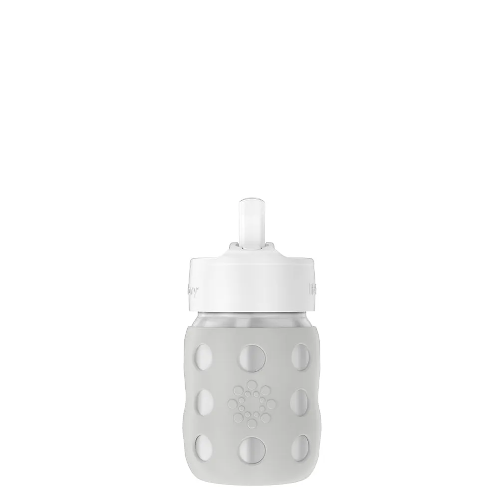 8oz Stainless Steel Baby Bottle Pivot Straw Cap
