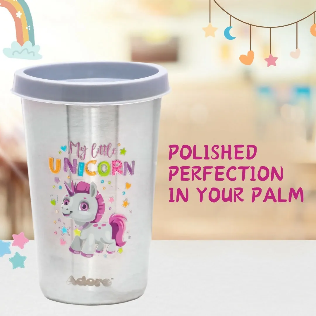 ADORE Bliss Stainless Steel Tumbler with Lid, Hole Lid, Straw and Brush Set
