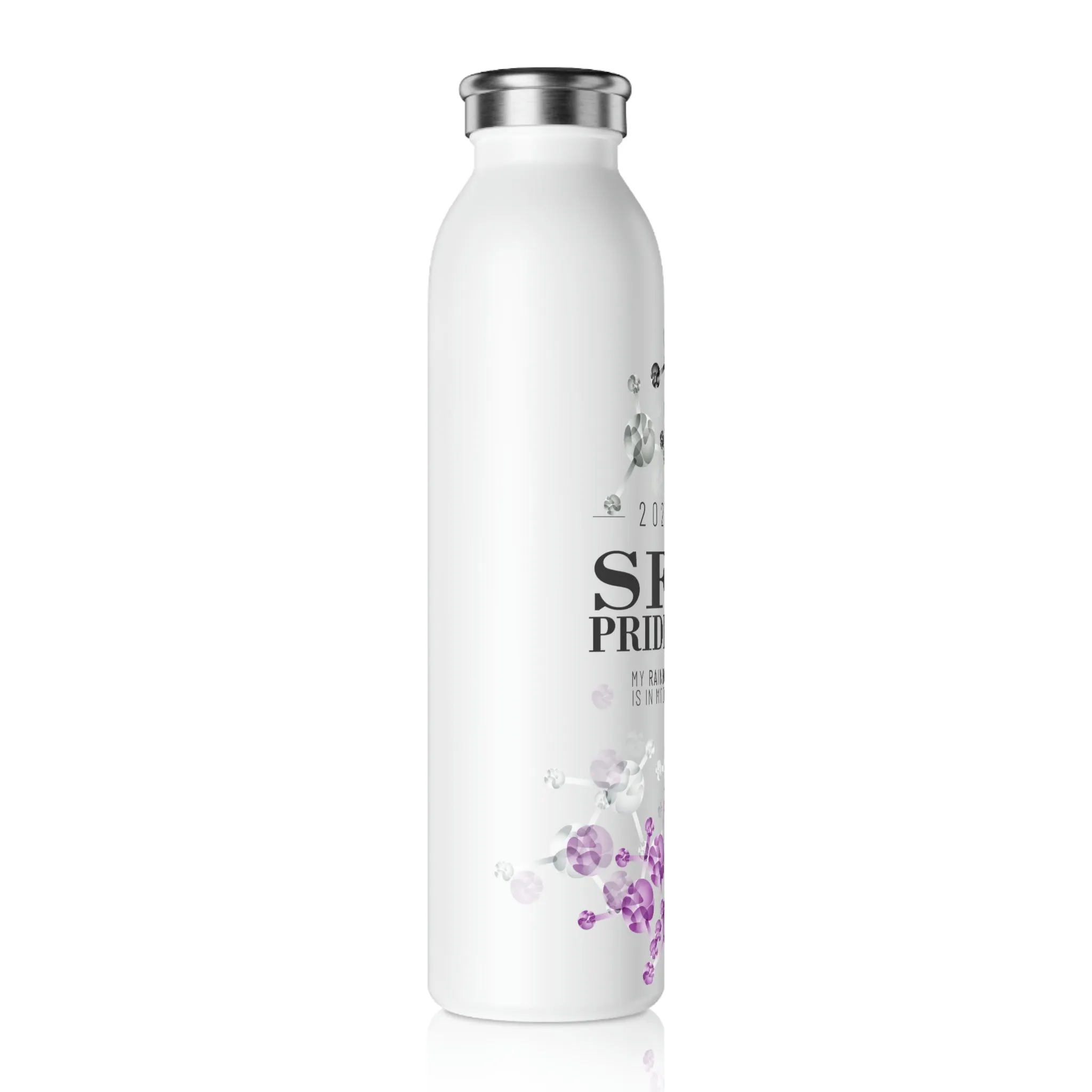 Asexual Flag 2023 Pride, Slim Water Bottle San Francisco Pride - My Rainbow is In My DNA