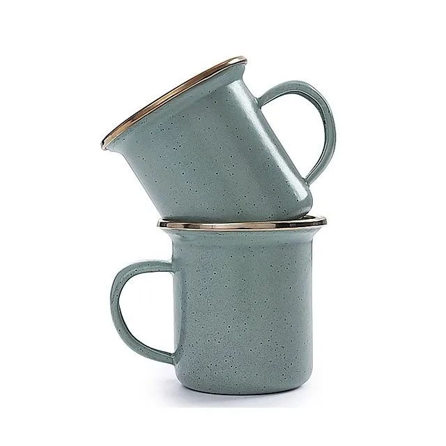 BAREBONES Enamel Espresso Cups 2PK