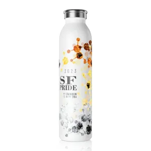 Bear Flag 2023 Pride, Slim Water Bottle San Francisco Pride - My Rainbow is In My DNA
