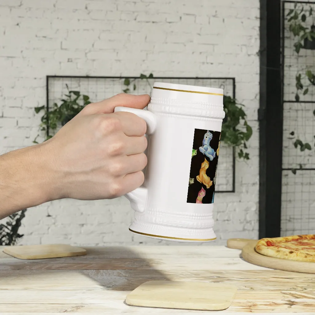 Cat Pattern Stein Mug
