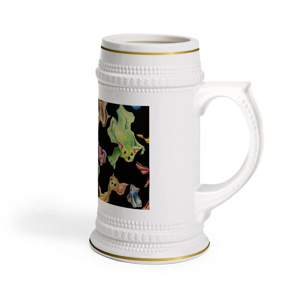 Cat Pattern Stein Mug