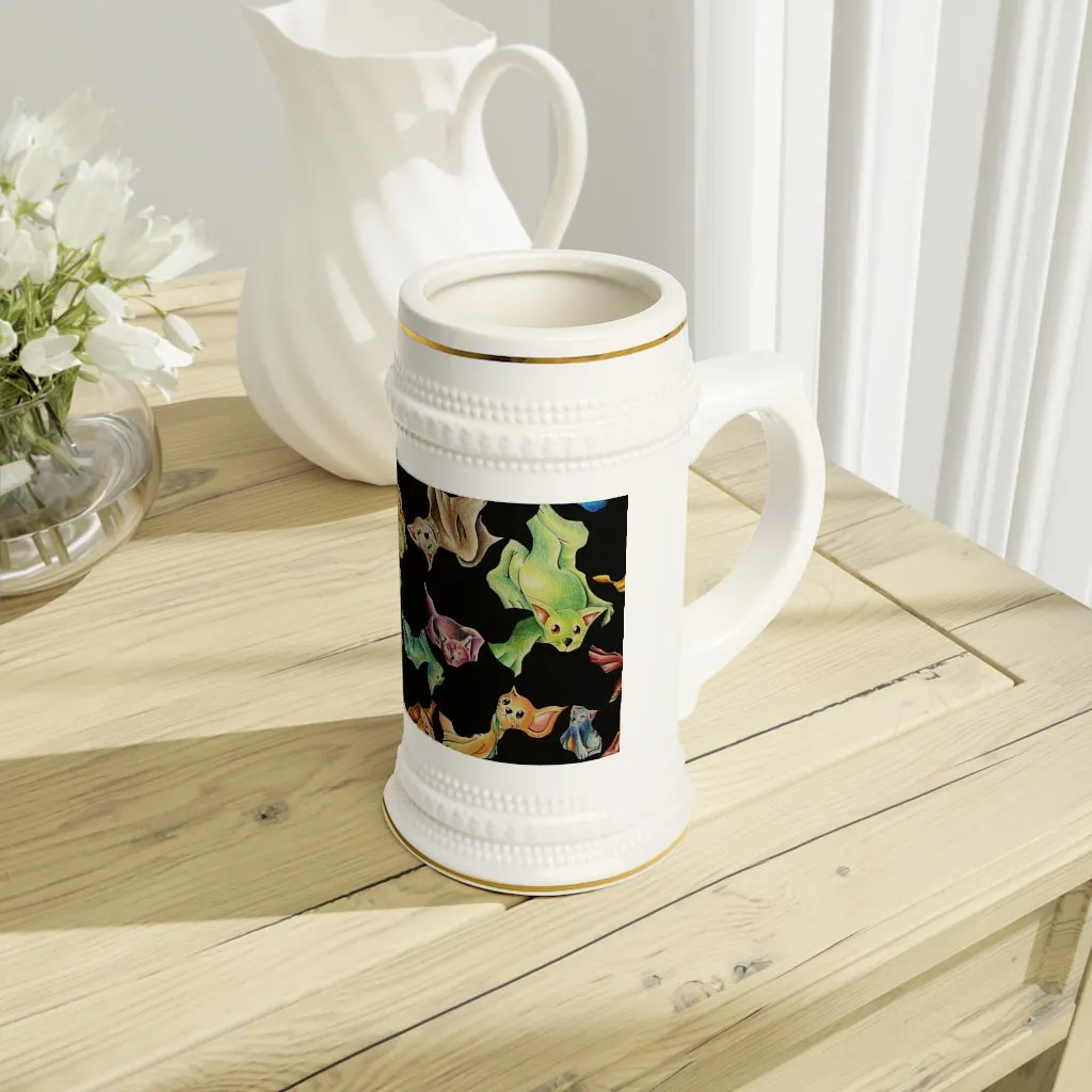 Cat Pattern Stein Mug