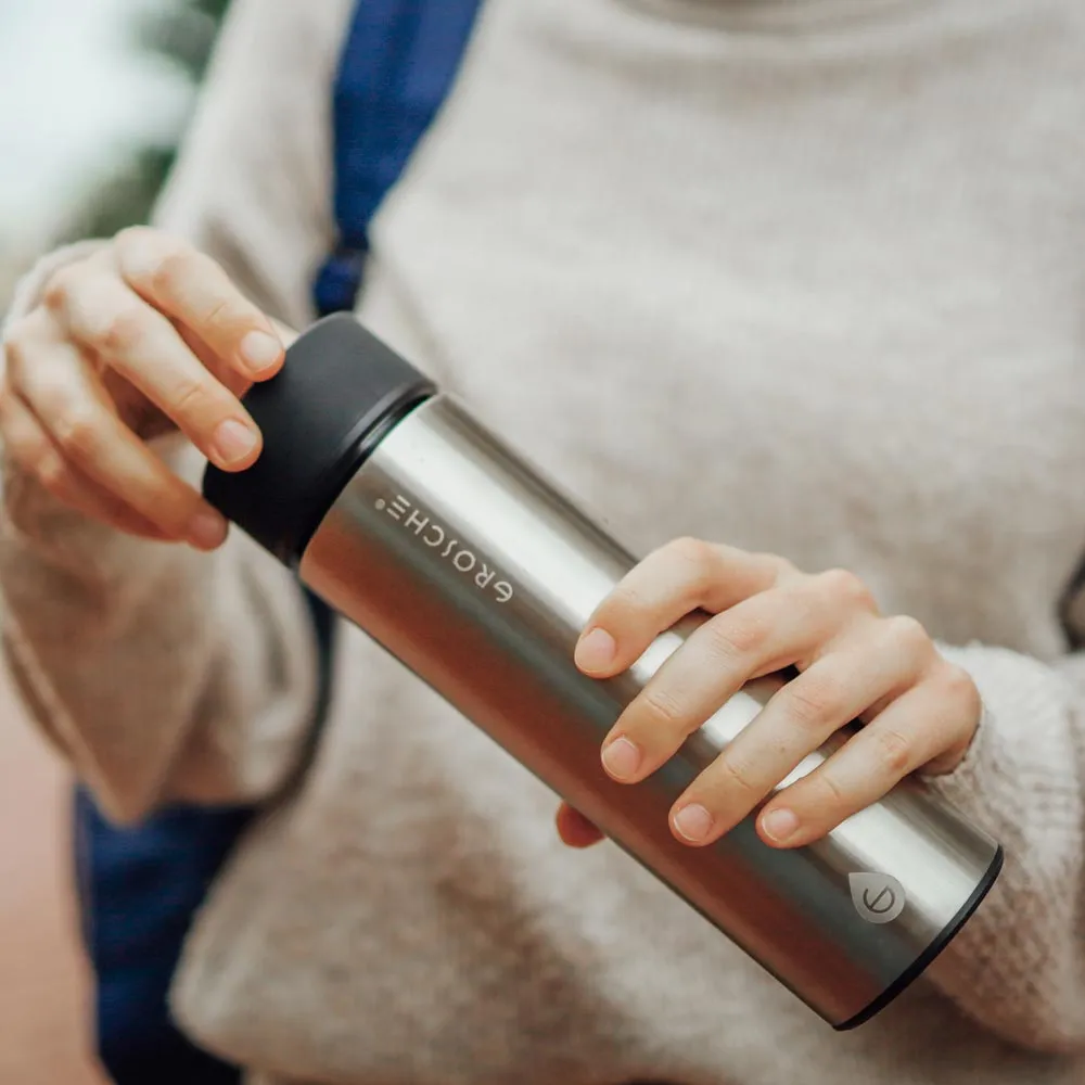 CHICAGO Insulated Travel Tumbler, Coffee & Tea Tumbler - 15oz, Brushed Stainless Steel