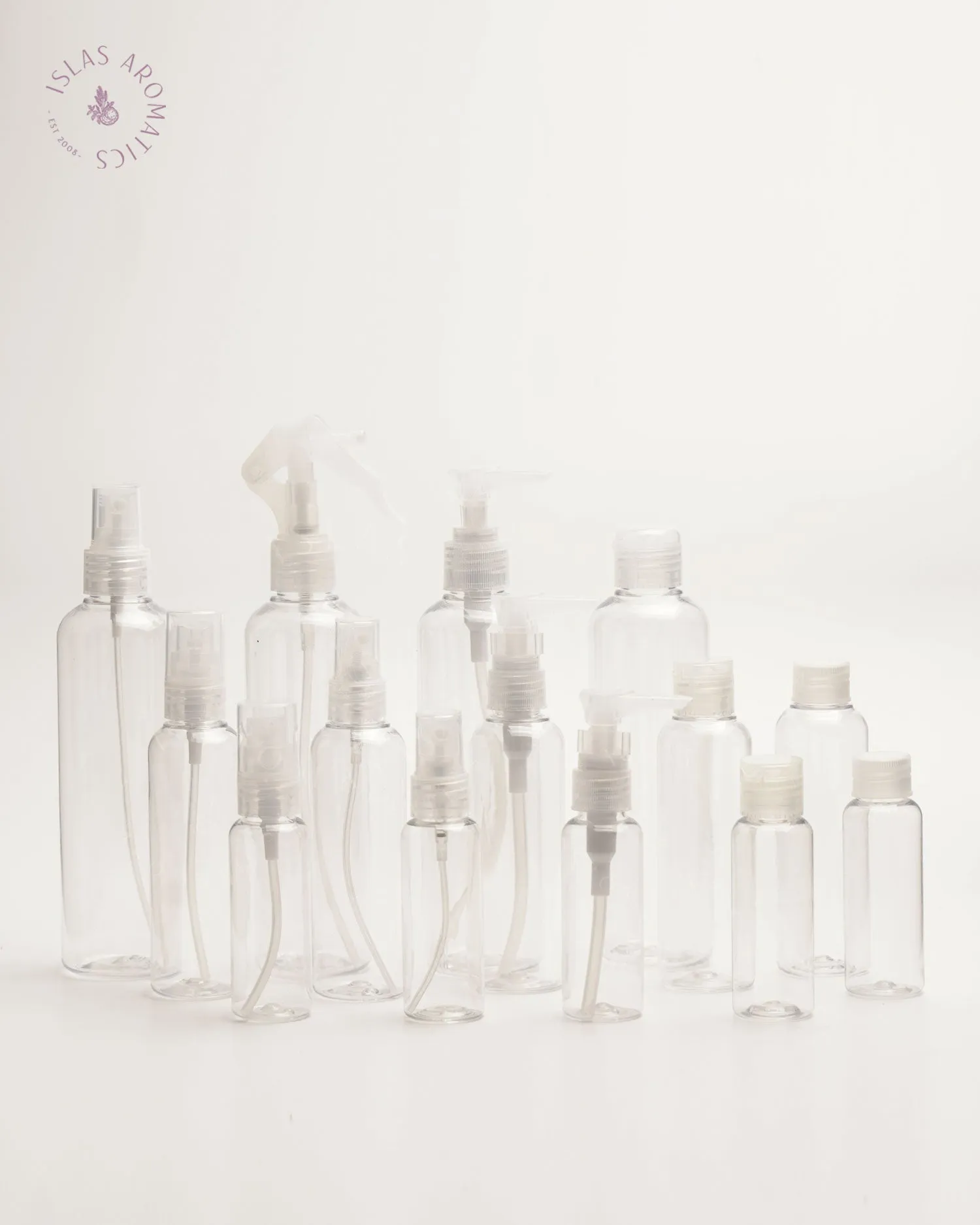 Clear Bottles w/ Clear Covers