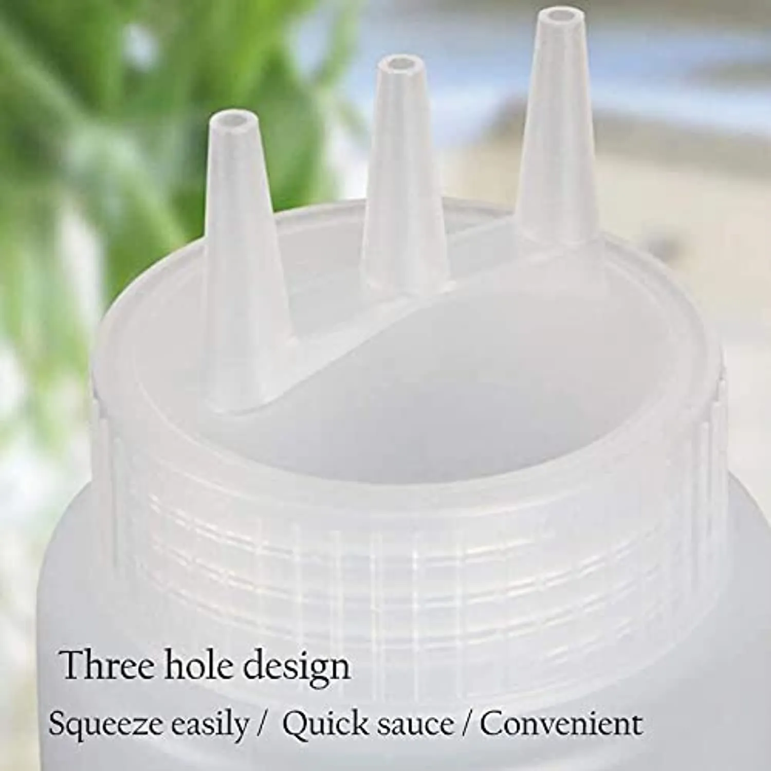 Condiment Bottle, Ketchup Squeeze Bottle Plastic Bottles with Squeeze Top,3 Hole Squeeze Bottle use for Syrup