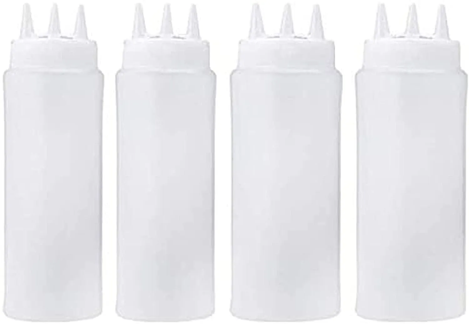 Condiment Bottle, Ketchup Squeeze Bottle Plastic Bottles with Squeeze Top,3 Hole Squeeze Bottle use for Syrup