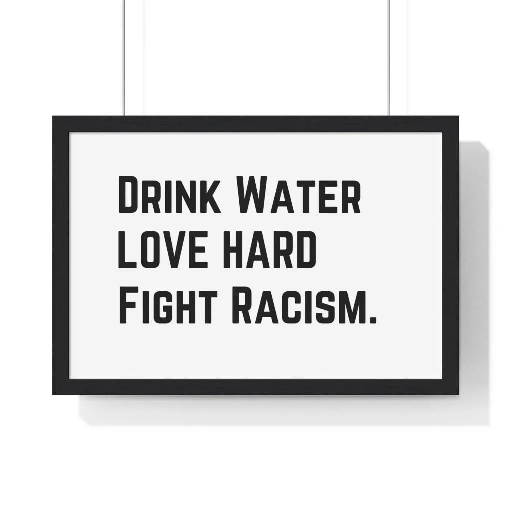 Drink Water Premium Framed Horizontal Poster
