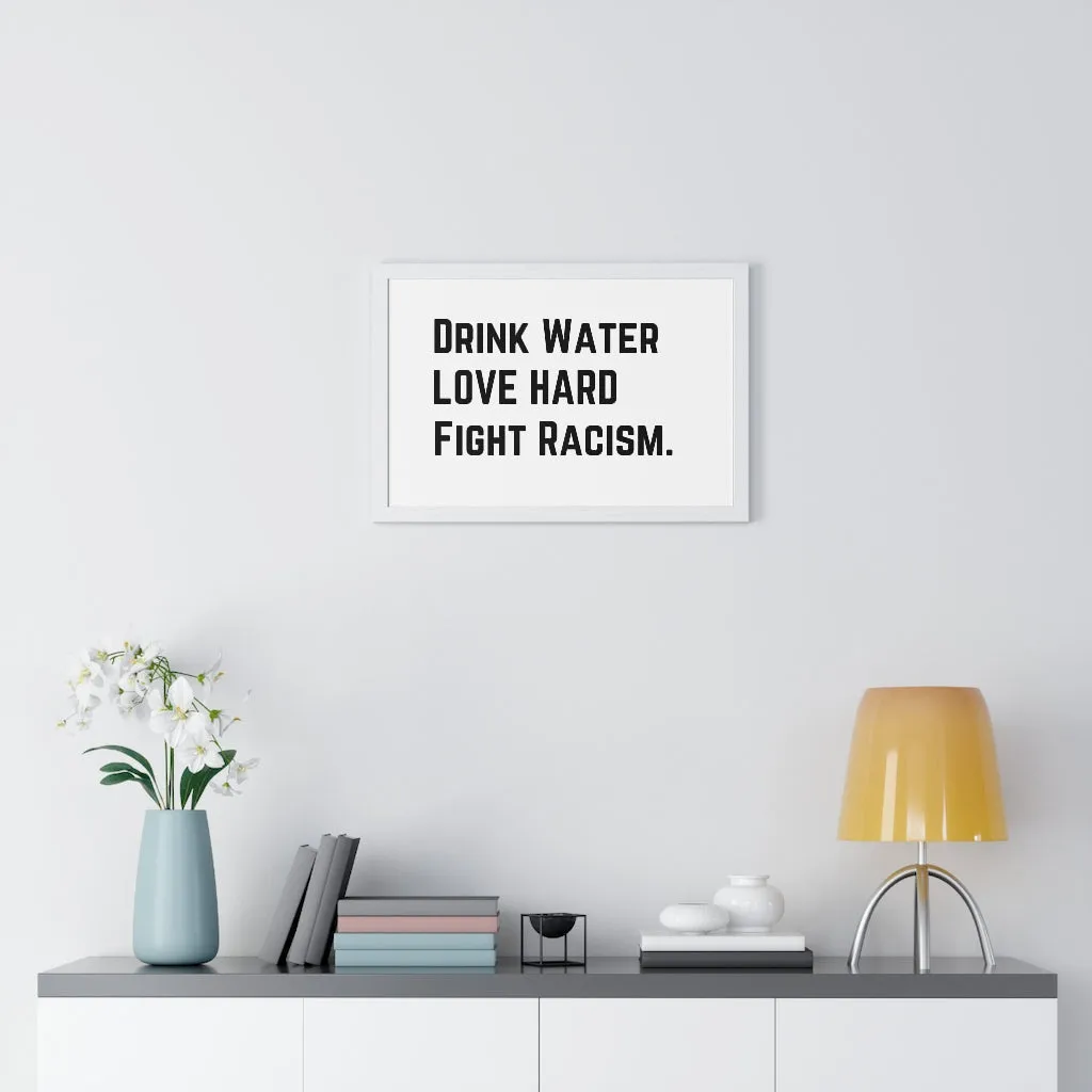 Drink Water Premium Framed Horizontal Poster