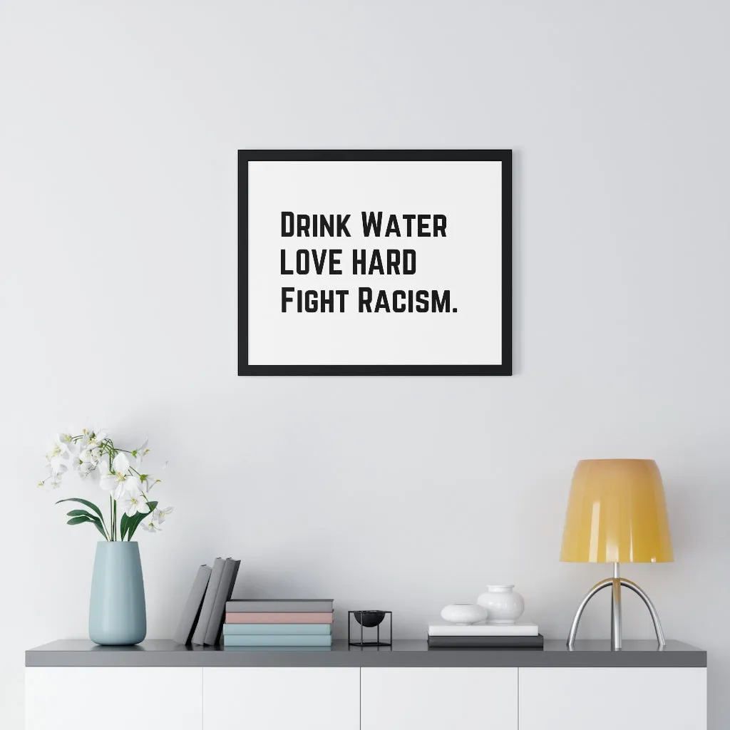 Drink Water Premium Framed Horizontal Poster