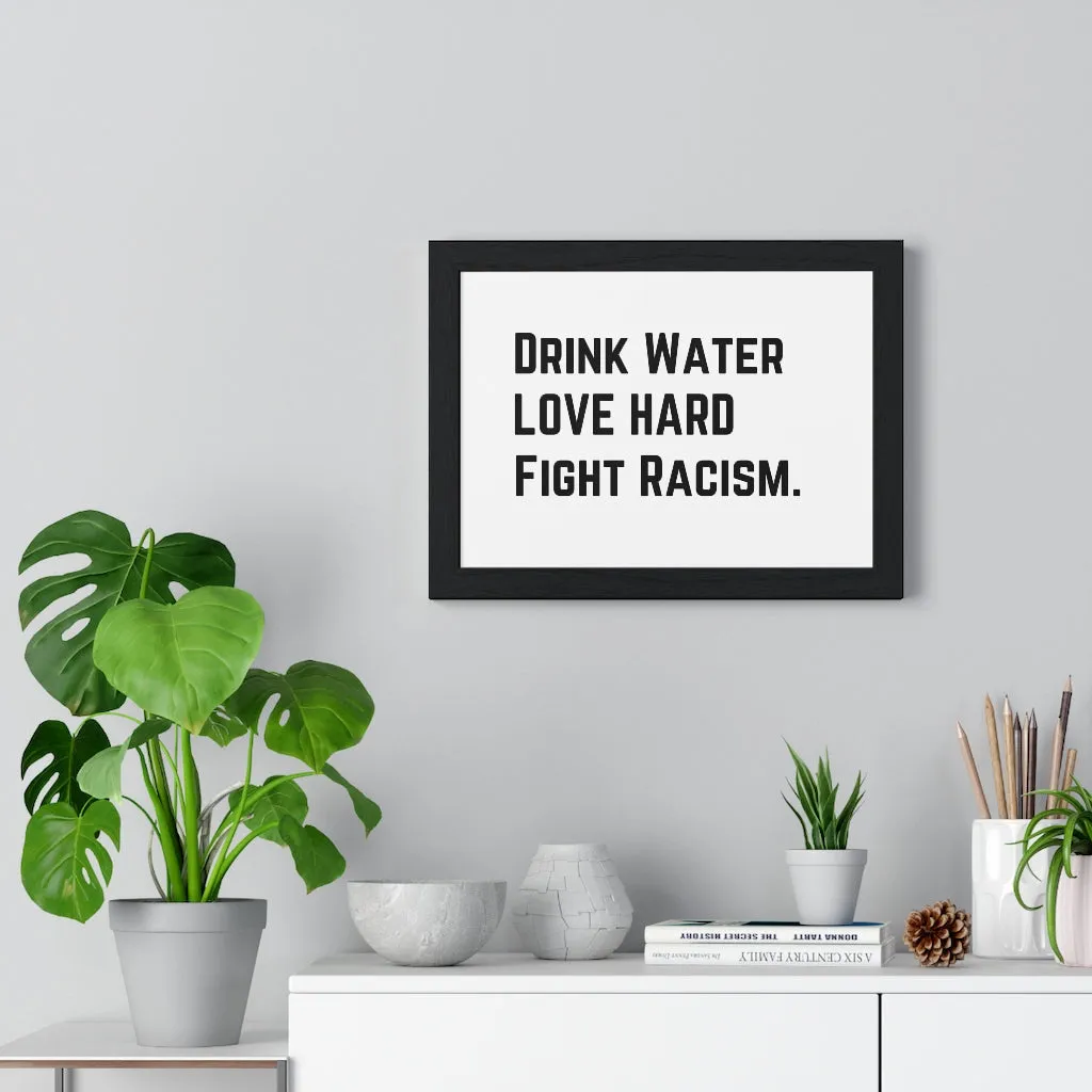 Drink Water Premium Framed Horizontal Poster