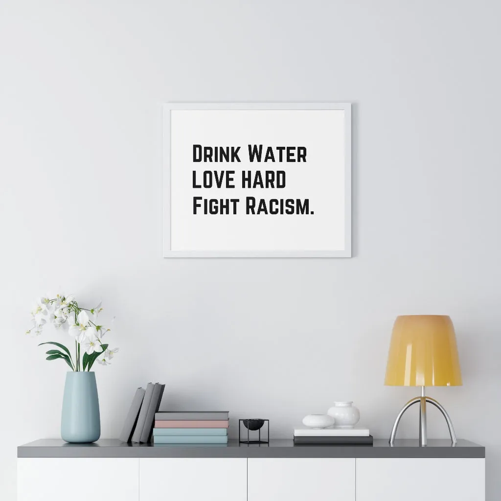 Drink Water Premium Framed Horizontal Poster