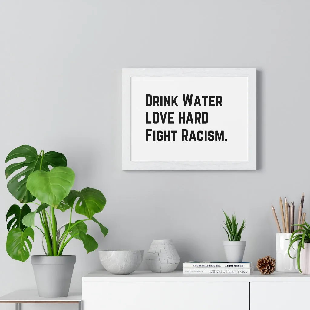 Drink Water Premium Framed Horizontal Poster