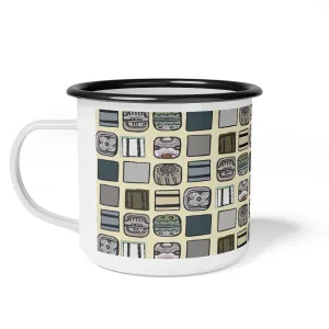 Enamel Camp Cup, Naid Check Ochre