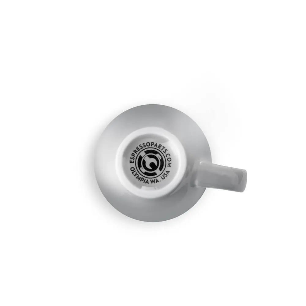 Espresso Parts Porcelain Espresso Cup & Saucer - Gray (2oz/70ml)
