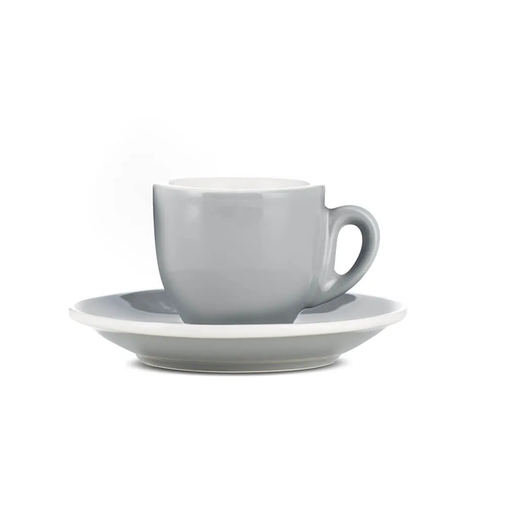 Espresso Parts Porcelain Espresso Cup & Saucer - Gray (2oz/70ml)