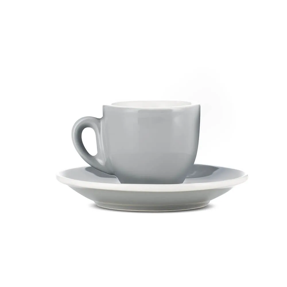 Espresso Parts Porcelain Espresso Cup & Saucer - Gray (2oz/70ml)