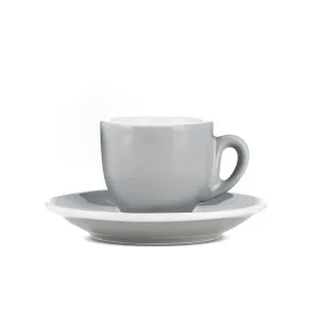 Espresso Parts Porcelain Espresso Cup & Saucer - Gray (2oz/70ml)