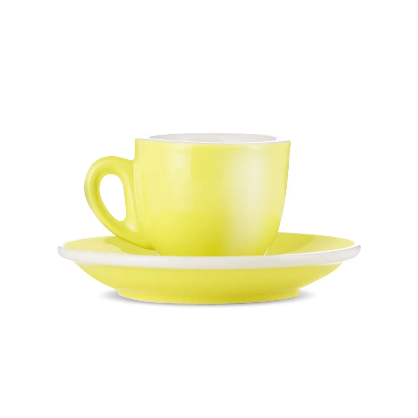 Espresso Parts Porcelain Espresso Cup & Saucer - Yellow (2oz/70ml)