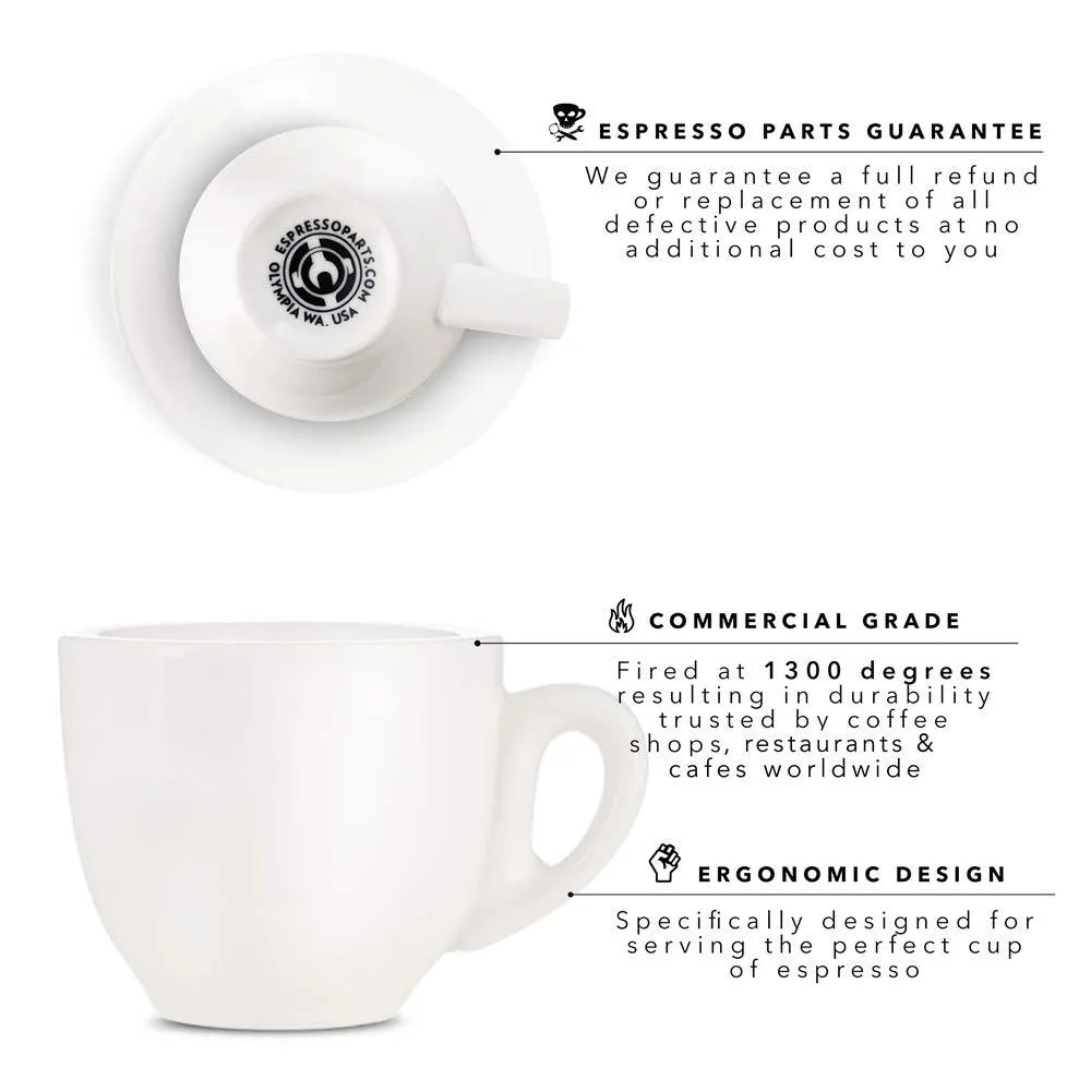 Espresso Parts Porcelain Espresso Cup & Saucer - Yellow (2oz/70ml)