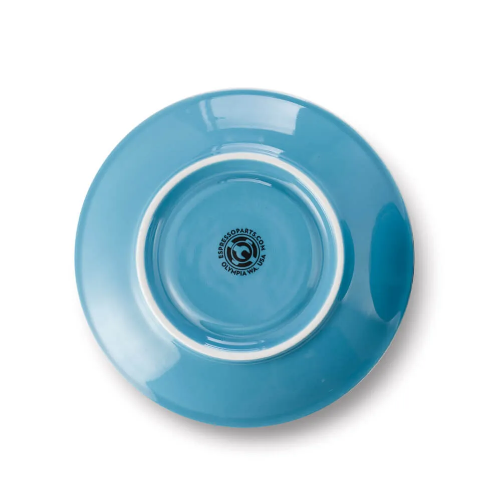 Espresso Parts Porcelain Latte Cup & Saucer - Blue (8oz/252ml)