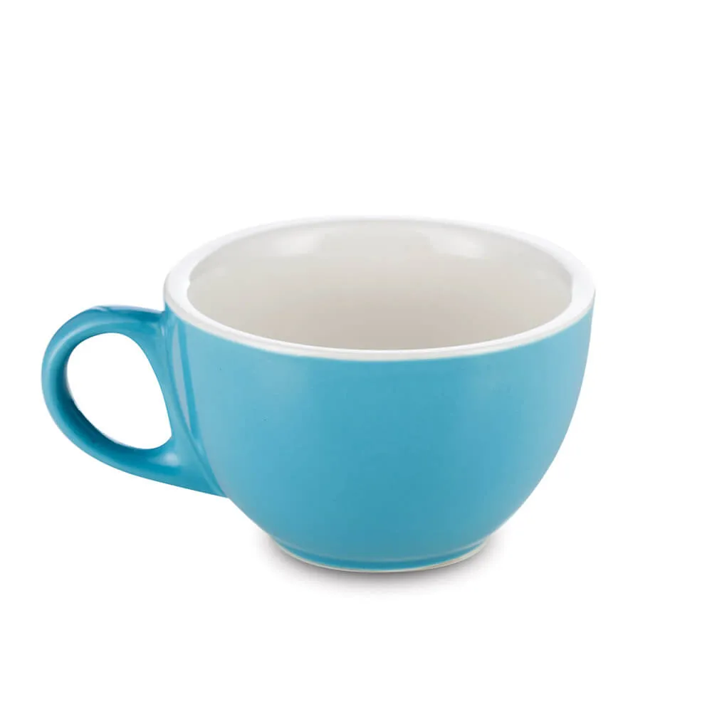 Espresso Parts Porcelain Latte Cup & Saucer - Blue (8oz/252ml)