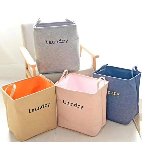 Eva Collapsible Laundry Basket-Beige