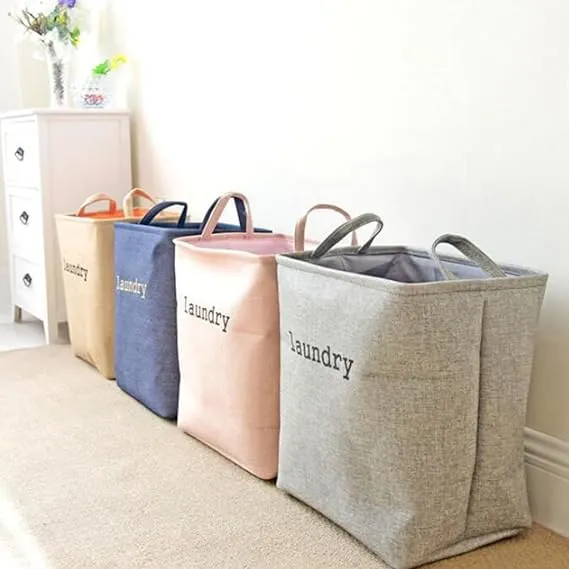 Eva Collapsible Laundry Basket-Beige