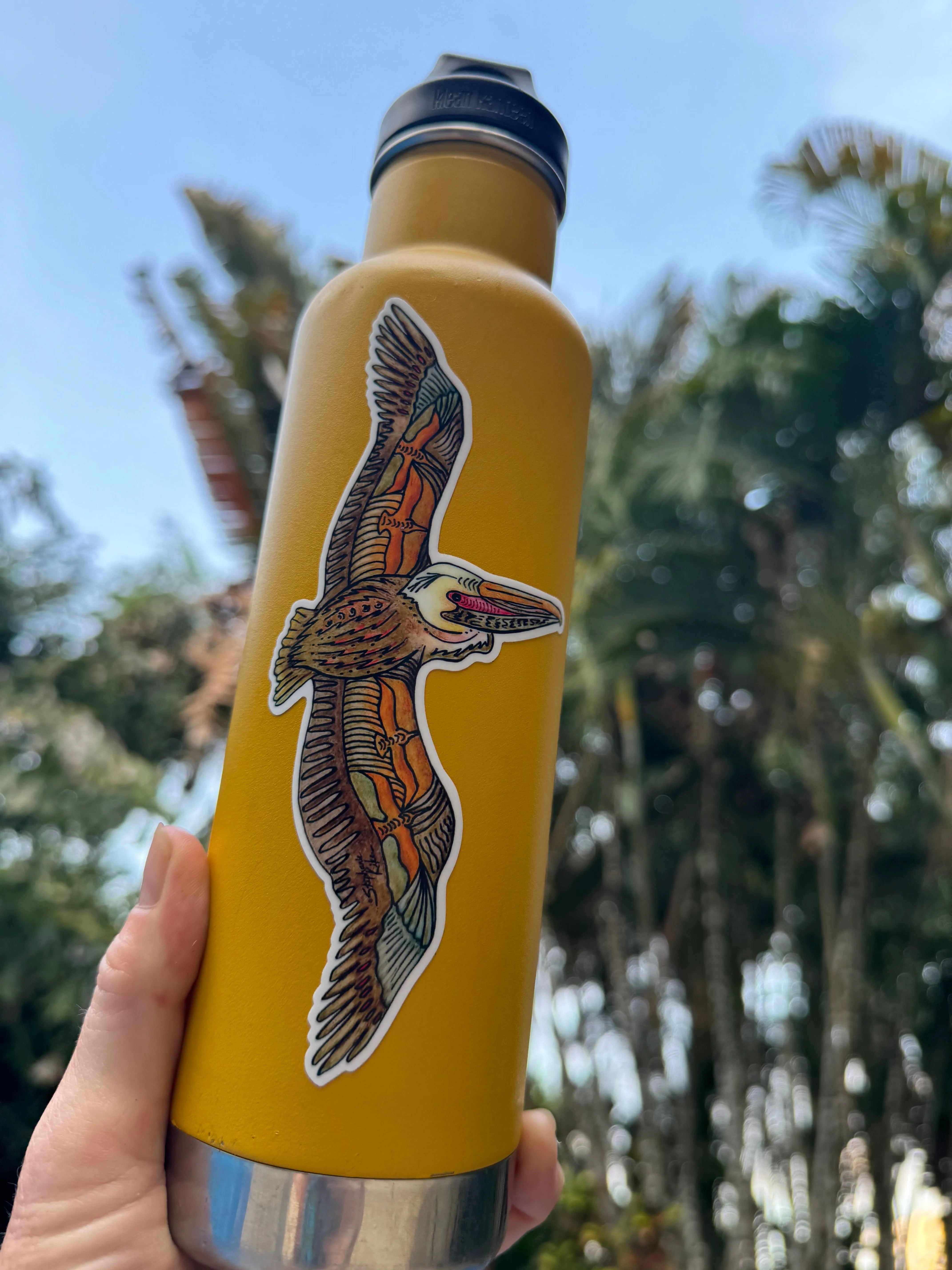 Flying Pelican Sticker