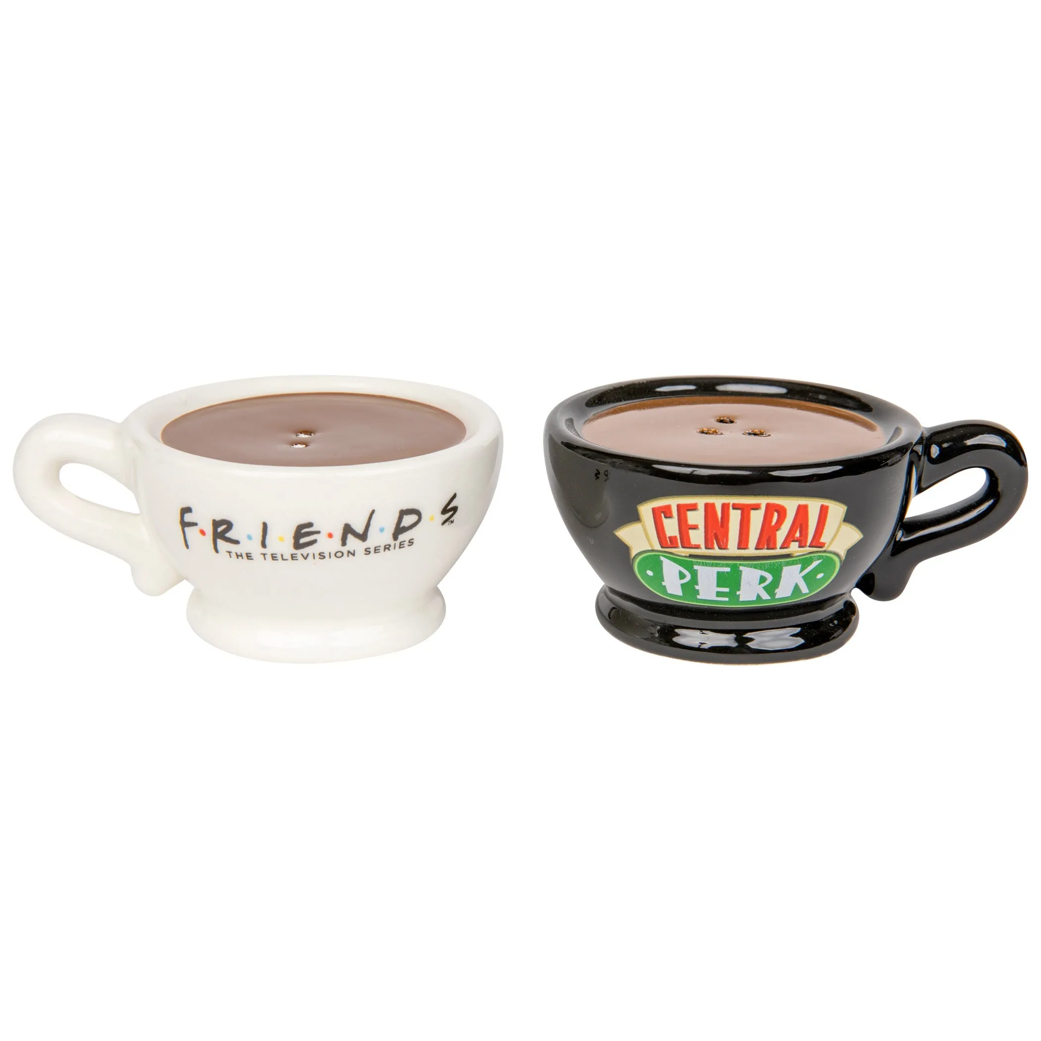 Friends Central Perk Mugs Black & White Salt & Pepper Shakers