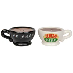 Friends Central Perk Mugs Black & White Salt & Pepper Shakers