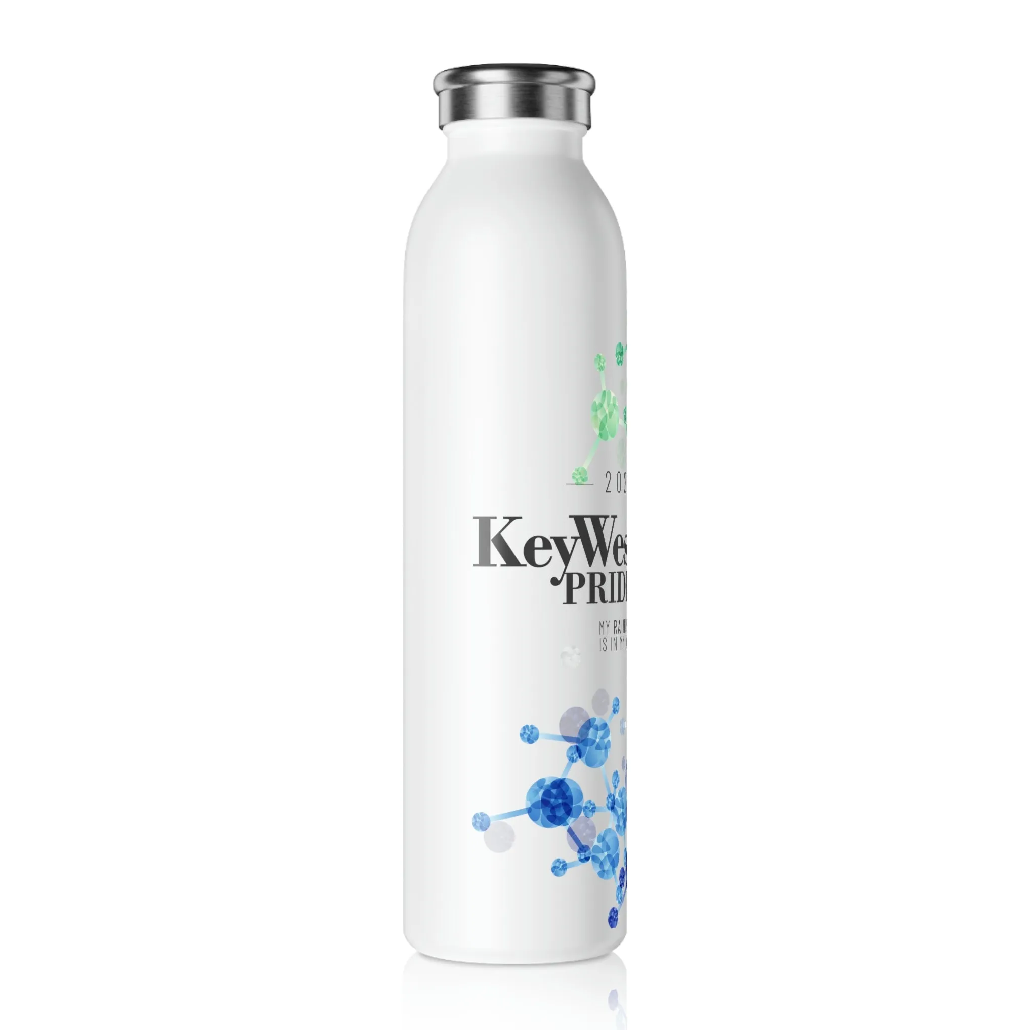 Gay Flag 2023 Pride, Slim Water Bottle Key West Pride - My Rainbow is In My DNA