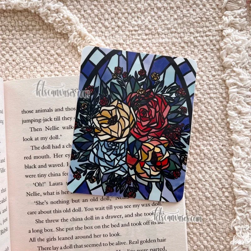 Glass Rose Window Florals Sticker