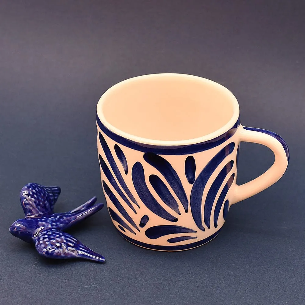 Grand mug en céramique "Andorinha" - Bleu