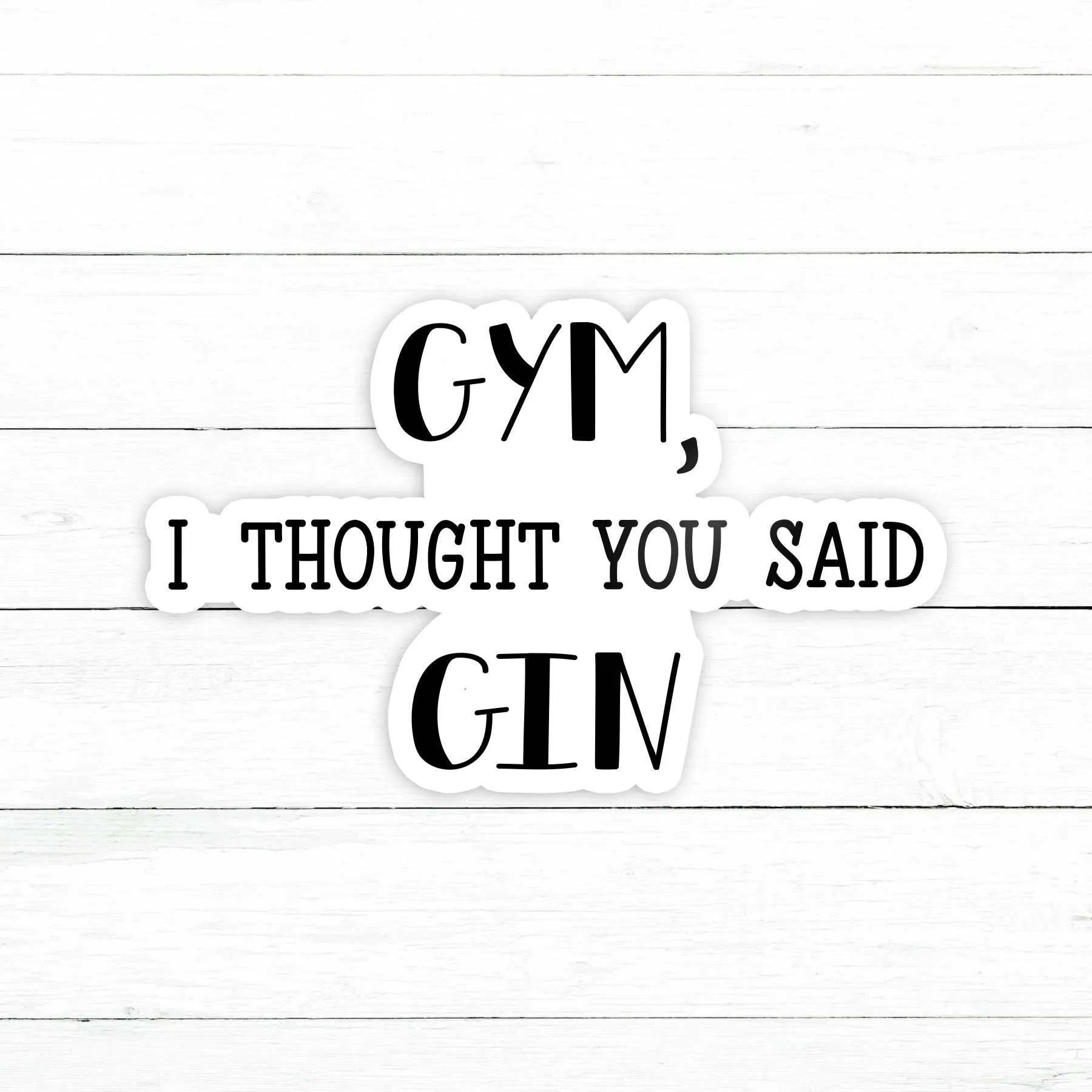 Gym Gin Sticker | Waterproof Vinyl Decal | 3in