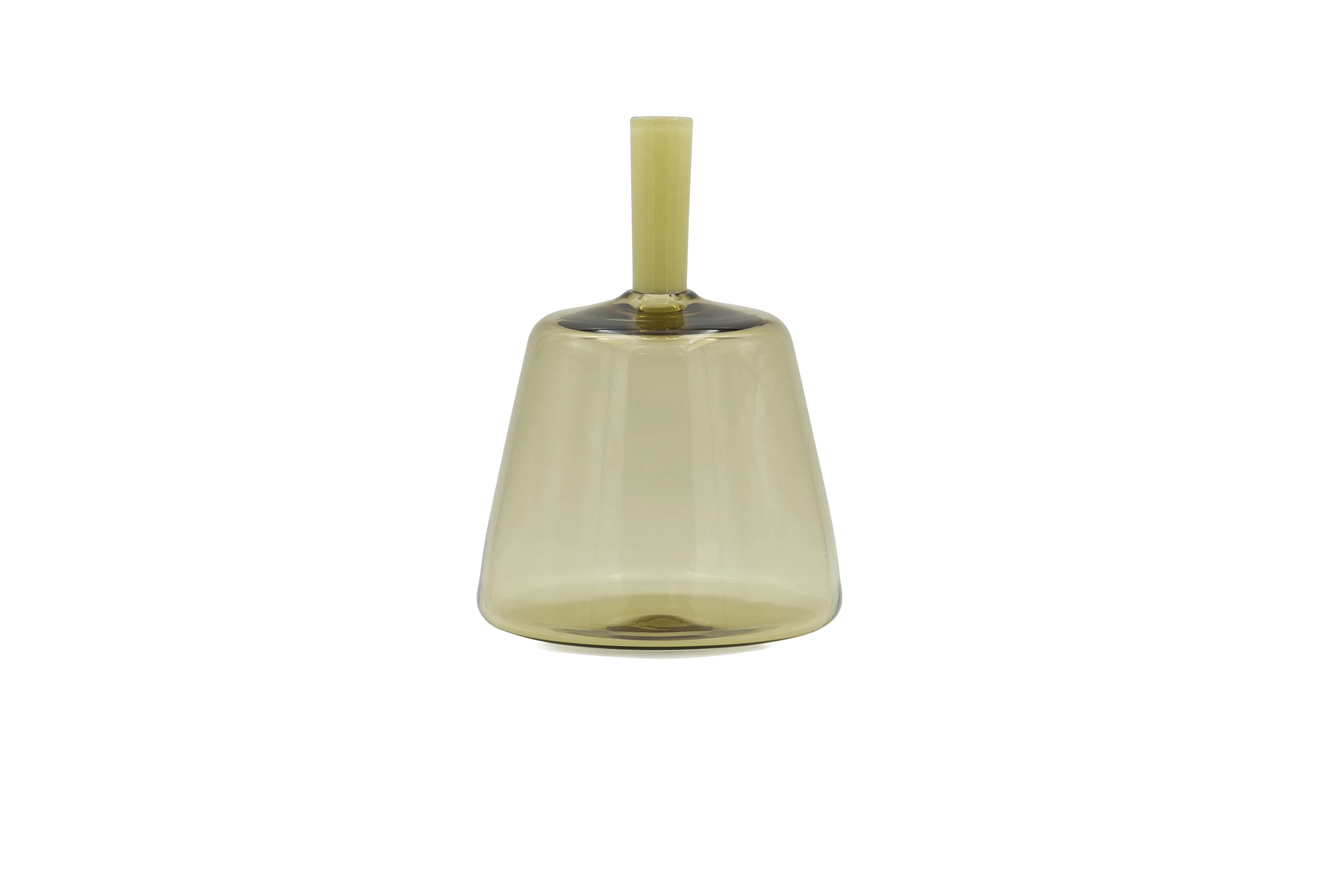 Handblown Short Slant Tube Top Vessel
