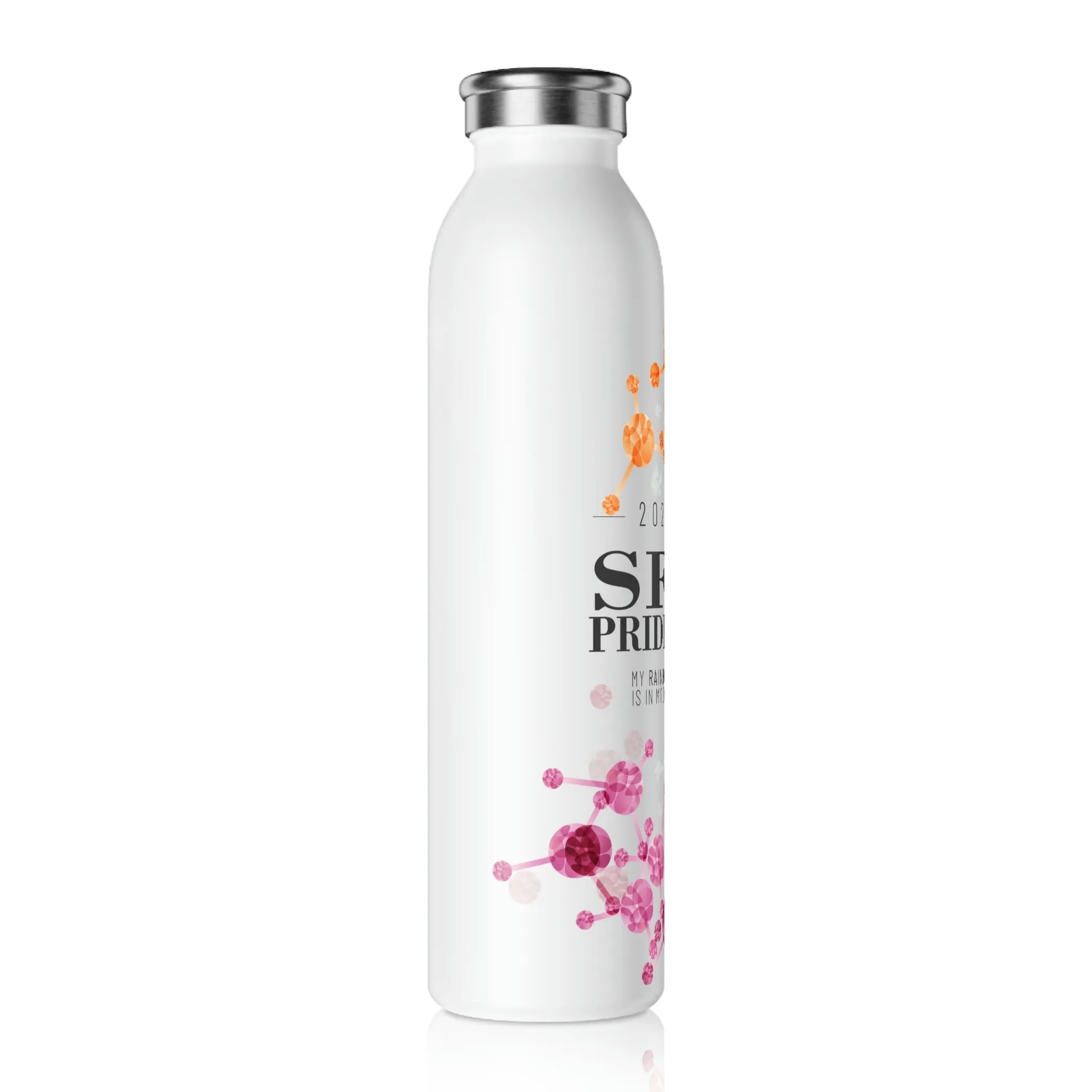 Lesbian Flag 2023 Pride, Slim Water Bottle San Francisco Pride - My Rainbow is In My DNA