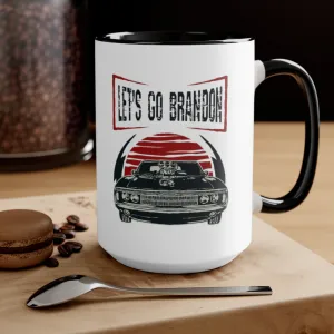 LET'S GO BRANDON, MUSCLE CAR 2 Mug (2 sizes, 2 colors)